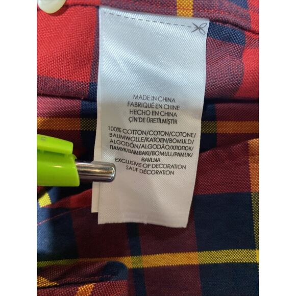 Ralph Lauren Shirt Mens Extra Large Red Plaid Classic Fit Button EUC Casual XL - Picture 5 of 8